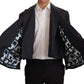 Dolce & Gabbana Blue Linen Formal Mens Blazer Jacket