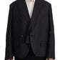 Dolce & Gabbana Blue Linen Formal Mens Blazer Jacket