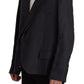 Dolce & Gabbana Blue Linen Formal Mens Blazer Jacket