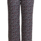 Michael Kors Black High Waist Printed Straight Pants