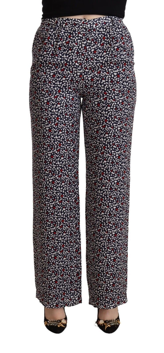 Michael Kors Black High Waist Printed Straight Pants