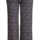 Michael Kors Black High Waist Printed Straight Pants