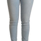 Liu Jo Light Blue Cotton Mid Waist Slim Fit Denim Jeans