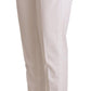 Jacob Cohen White Mid Waist Tapered Birgitte Pants