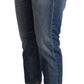 Dondup Blue Washed Mid Waist Capri Denim Jeans