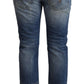 Dondup Blue Washed Mid Waist Capri Denim Jeans