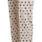 Ermanno Scervino White Polka Dotted High Waist Tapered Pants