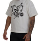 Dolce & Gabbana White Amor Cotton Crewneck  T-shirt