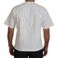 Dolce & Gabbana White Amor Cotton Crewneck  T-shirt