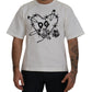 Dolce & Gabbana White Amor Cotton Crewneck  T-shirt