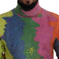 Dolce & Gabbana Multicolor Turtleneck Pullover Mohair Sweater