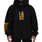 Dolce & Gabbana Black Cotton Hooded DG Shield Pullover Sweater