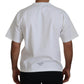 Dolce & Gabbana White Logo Print Cotton Crewneck T-shirt