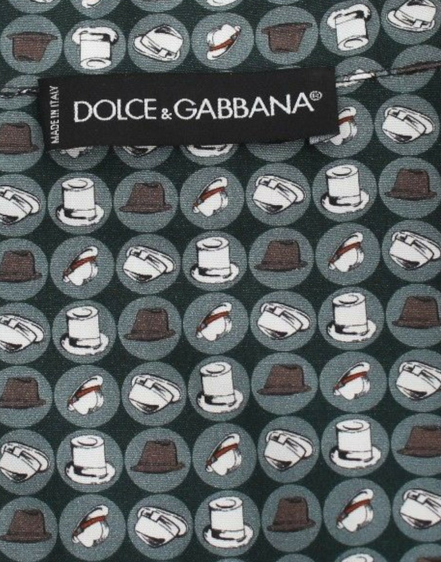Dolce & Gabbana Green Hat Print Pajama Shirt Sleepwear