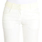 Ermanno Scervino White Striped Straight Fit Pants