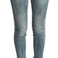 PLEIN SUD Blue Wash Stretch Skinny Slim Fit Jeans