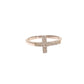 Nialaya Silver CZ Cross 925 Ring