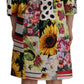 Dolce & Gabbana Multicolor Charmeuse Floral Sheath Jaquard Pachwork Dress