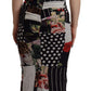 Dolce & Gabbana Elegant Patchwork Midi Silk Blend Dress