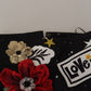 Dolce & Gabbana Black Love Clock Sequined Piano Skirt