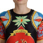 Dolce & Gabbana Multicolor Soldier Carretto Silk Top  T-shirt