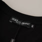 Dolce & Gabbana Black Logo Motive Crewneck Cotton T-shirt