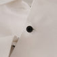 Dolce & Gabbana White Sleeveless Tuxedo Formal Blouse Top