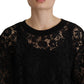 Dolce & Gabbana Elegant Black Long Sleeve Blouse Top