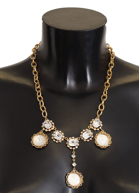 Dolce & Gabbana Elegant Timekeeper Statement Necklace