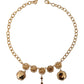 Dolce & Gabbana Gold Clock Statement Crystal Chain Necklace