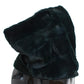 Dolce & Gabbana Green Weasel Fur Crochet Hood Scarf Hat