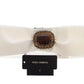 Dolce & Gabbana White Crystal Brass Wide Waist Runway Belt