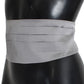 Dolce & Gabbana Gray Waist Belt Silk Cummerbund