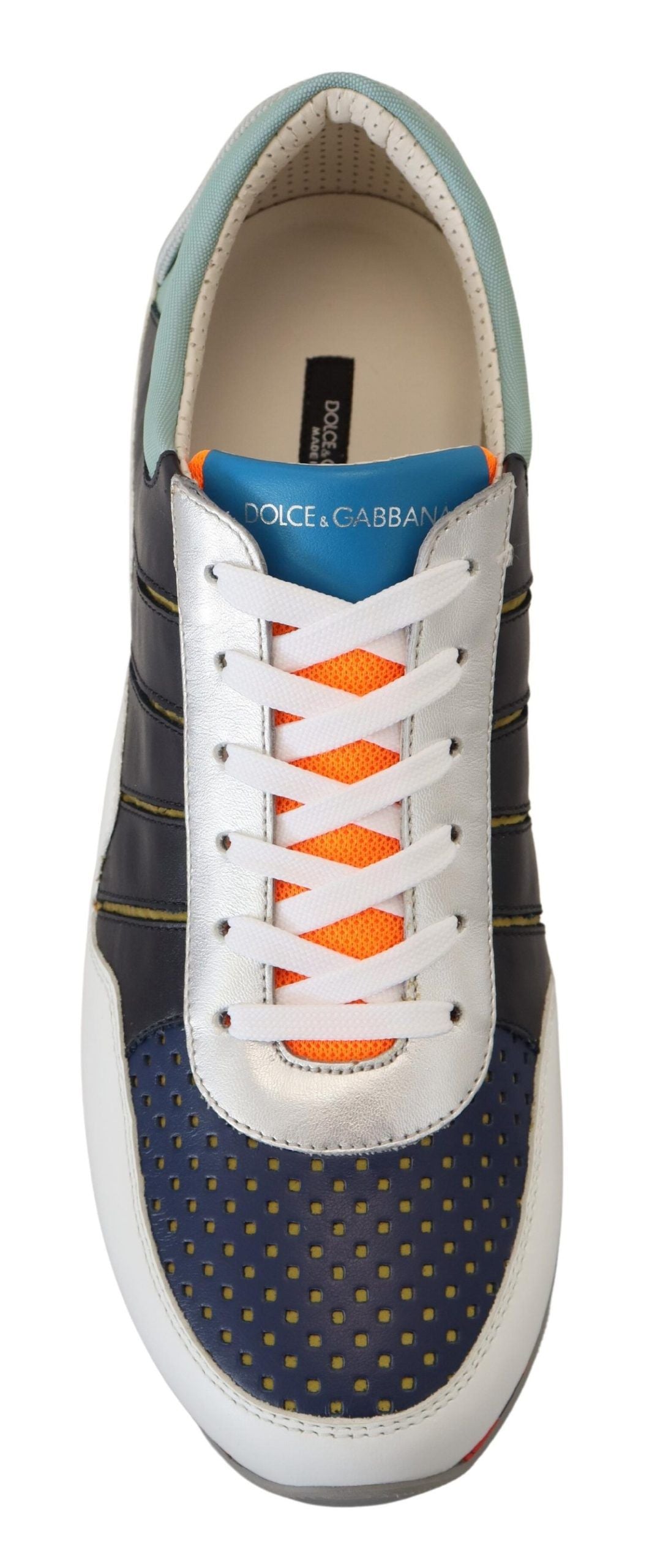 Dolce & Gabbana Multicolor Leather Sport Low Top Sneakers