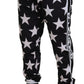 Dolce & Gabbana Black White Star Print DG Royals Pants