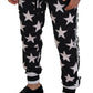 Dolce & Gabbana Black White Star Print DG Royals Pants