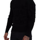 Dolce & Gabbana Black Wool Logo Pattern Crewneck Pullover Sweater