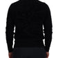 Dolce & Gabbana Black Wool Logo Pattern Crewneck Pullover Sweater