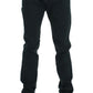 Ermanno Scervino Green Cotton Denim Stretch Straight Fit Jeans