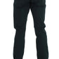 Ermanno Scervino Green Cotton Denim Stretch Straight Fit Jeans