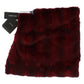 Dolce & Gabbana Bordeaux Hamster Fur Crochet Hood Scarf Hat