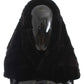 Dolce & Gabbana Black Weasel Fur Crochet Hood Scarf Hat