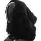 Dolce & Gabbana Black Weasel Fur Crochet Hood Scarf Hat