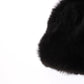 Dolce & Gabbana Black Weasel Fur Crochet Hood Scarf Hat