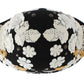 Dolce & Gabbana Black Wool White Floral Gold Leaf Hat