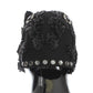 Dolce & Gabbana Black Crystal Gold Cherries Brooch Hat