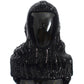 Dolce & Gabbana Black Knitted Sequin Hood Scarf Hat