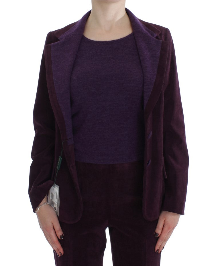 BENCIVENGA Purple Wool Suit T-Shirt 3 Piece Set