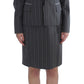 BENCIVENGA Gray Pinstripe Suit Sheath Dress & Blazer Set