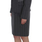 BENCIVENGA Gray Pinstripe Suit Sheath Dress & Blazer Set